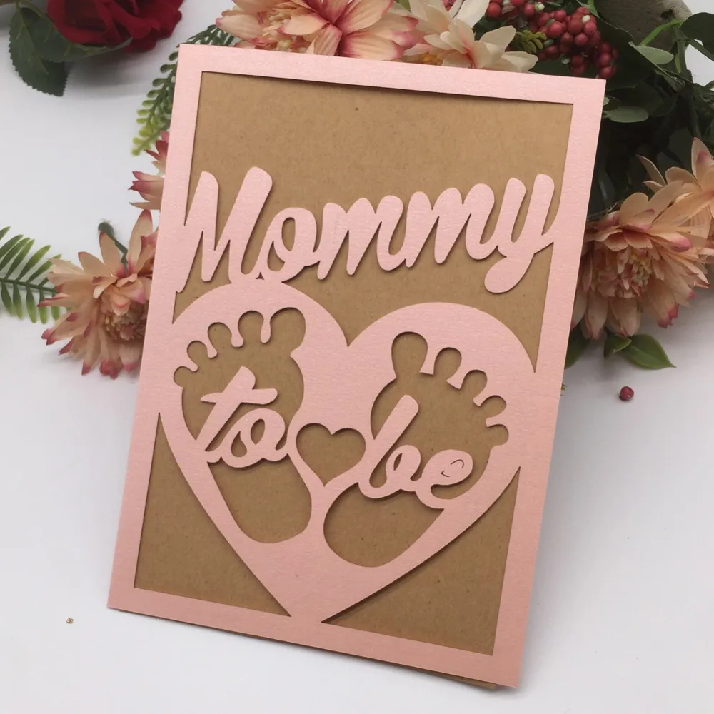 50pcs 2019 for baby shower decoration invitations card diy