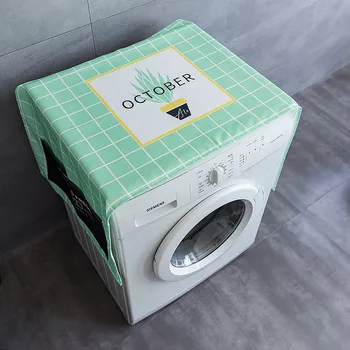 

Small Fresh Drum Washing Machine Waterproof Cover Cloth Cotton Linen Dust Cover Refrigerator Bedside Table Cover Towel