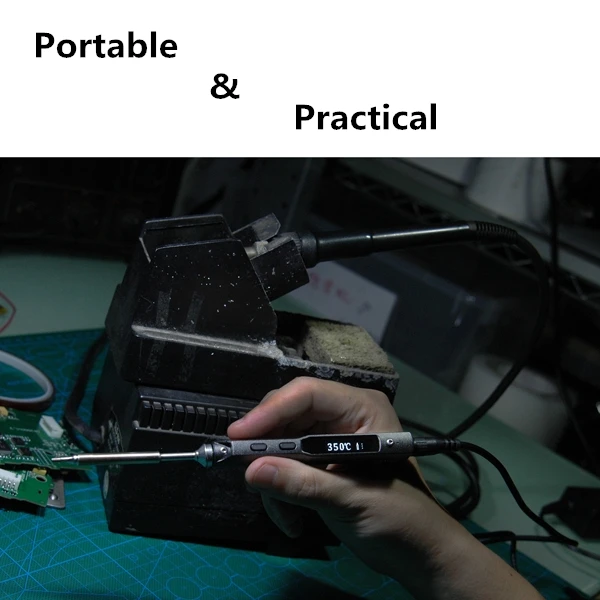 2019 Новый TS100 ручка-тип Миниатюрный программируемый умный Регулируемый цифровой ЖК-Электрический паяльник паяльная станция ARM MCU