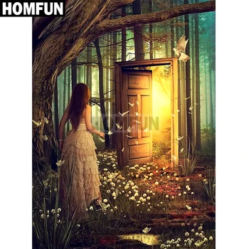 

HOMFUN Full Square/Round Drill 5D DIY Diamond Painting "Dream Door" Embroidery Cross Stitch 5D Home Decor Gift A03793