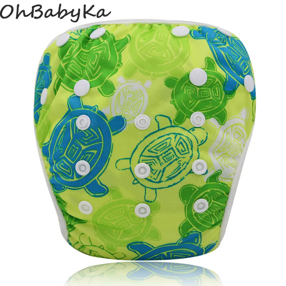 Image Adjustable Baby Swim Diaper Nappy Pants Infant Baby Boy Girl Reusable Swimwear 10 Colors 0 3 Years Swimming Trunks Swimwear