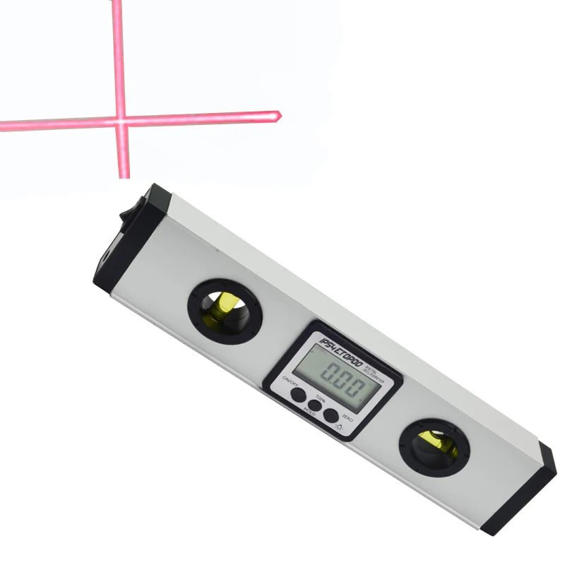 600 мм Цифровой спиртовой лазерный уровень 24 дюйма транспортир Цифровой Инклинометр уровень с лазерным лучом 0-600 мм цифровой уровень с лазером