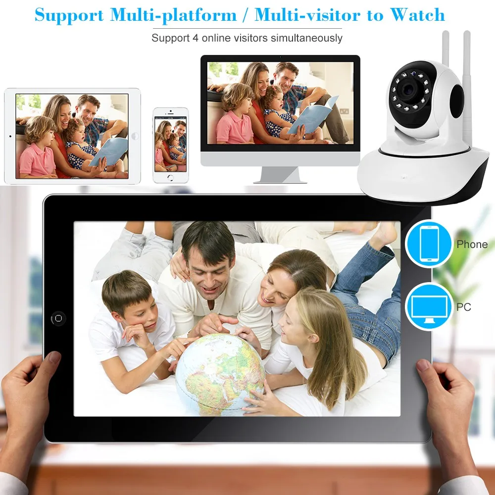 Home Security IP Camera Wireless Smart WiFi Camera WI-FI Audio Record Surveillance Baby Monitor HD Mini CCTV Camera