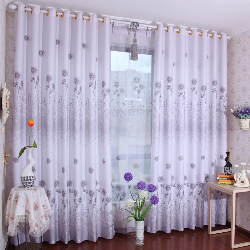 Cortinas de Producto Terminado Salón Cortina de Puerta Cortinas Pantallas de Tela Tela de la Impresión de Color de la Luz para la Decoración del Hogar Dormitorio