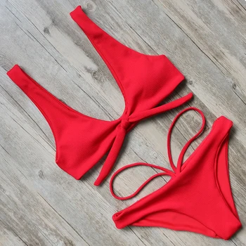 

Sexy swimsuit women sport bikini solid bikini set push up swimmiing suit low waist swimwear female summer bathing suit beachwear