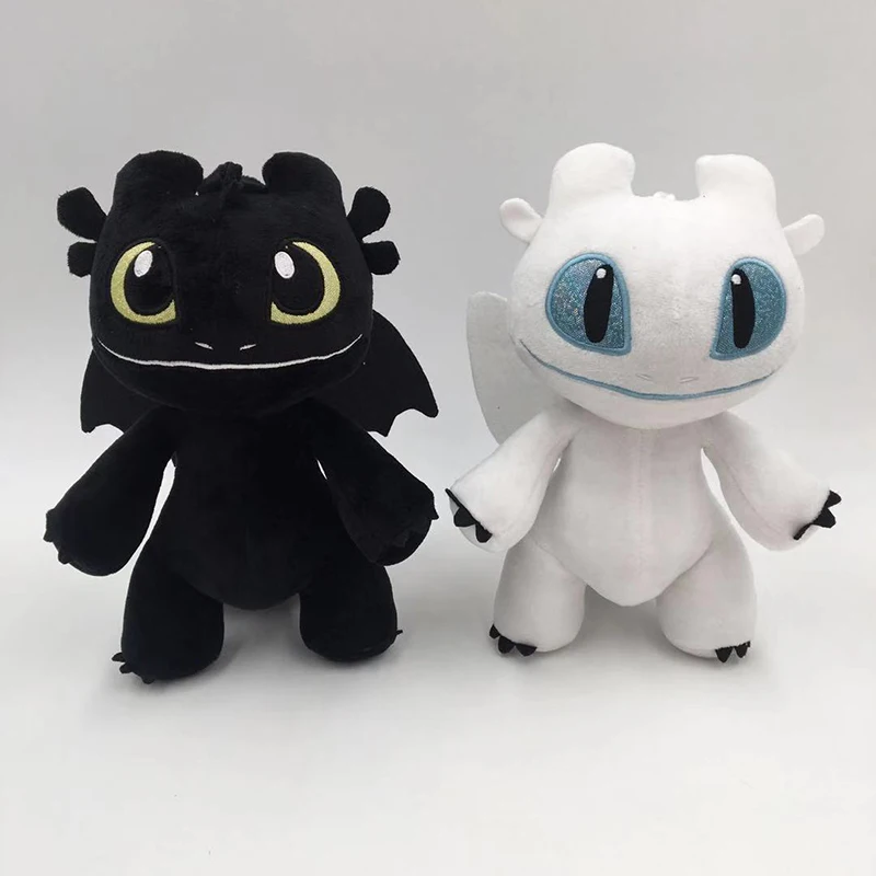 

20cm How To Train Your Dragon Toys Night Fury plush Toothless Light Fury Anime Figure Dragon Plush Doll Toys for Children Y29