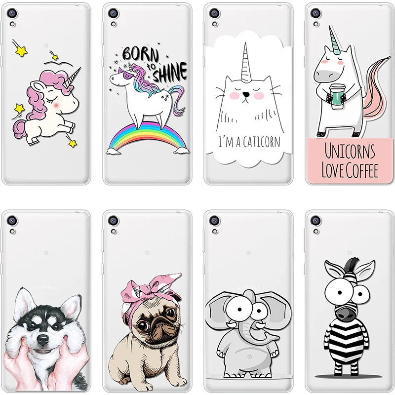 

Dog Case For Sony Xperia E5 L1 L2 X XA XA1 XA2 Ultra Plus XZ XZ1 XZ2 Z5 Compact Unicorn Cover For Sony Xperia Z5 TPU Soft Coque