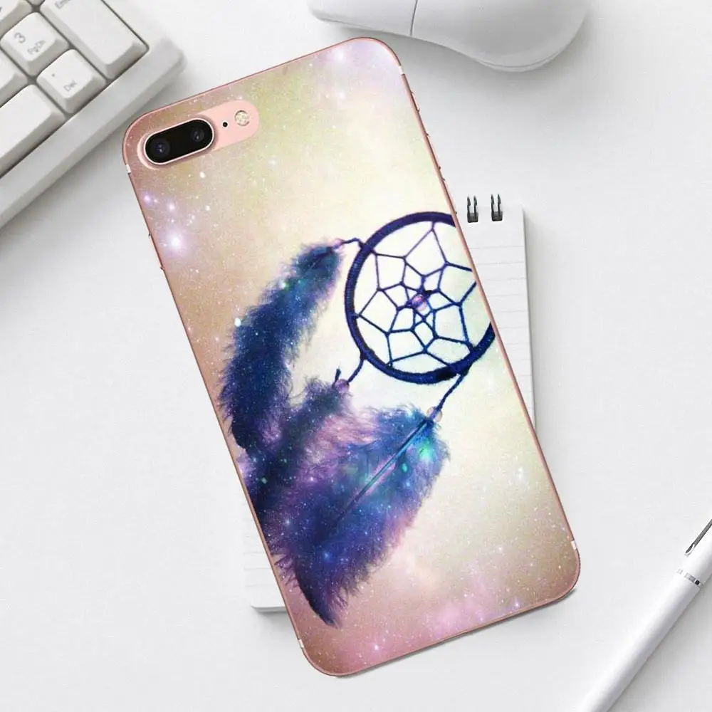 Qdowpz для iPhone X XS Max XR 4 4S 5 5C SE 6 6S 7 8 Plus Galaxy A3 A5 J1 J3 J5 J7 2017 Мягкий Ретро Ловец снов|Бамперы|