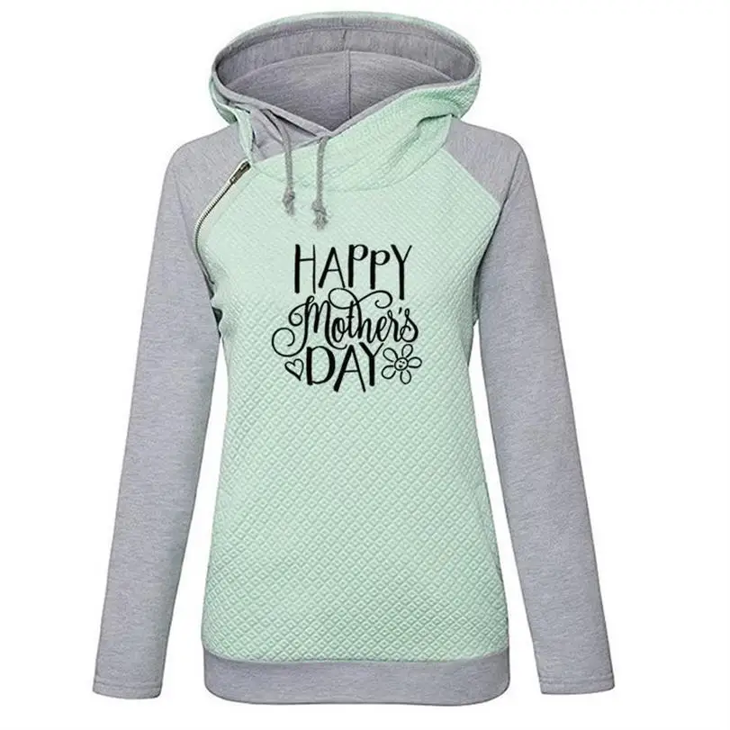 Hoodies For Women  Letters Print Zipper Decoration Sweatshirts Hoodies Women Femmes Girls Loose Youth Pockets Buckle And For
