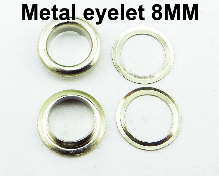200PCS 8MM METAL silver EYELET button sewing clothes accessory Round