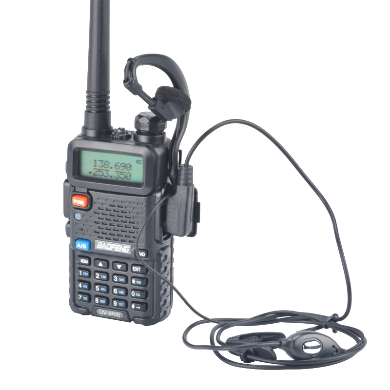 Трехдиапазонная портативная двухсторонняя рация baofeng Walkie talkie UV-5RIII 136-173,975 МГц/200-259,975 МГц/400-519,975 МГц 3 диапазона с наушником