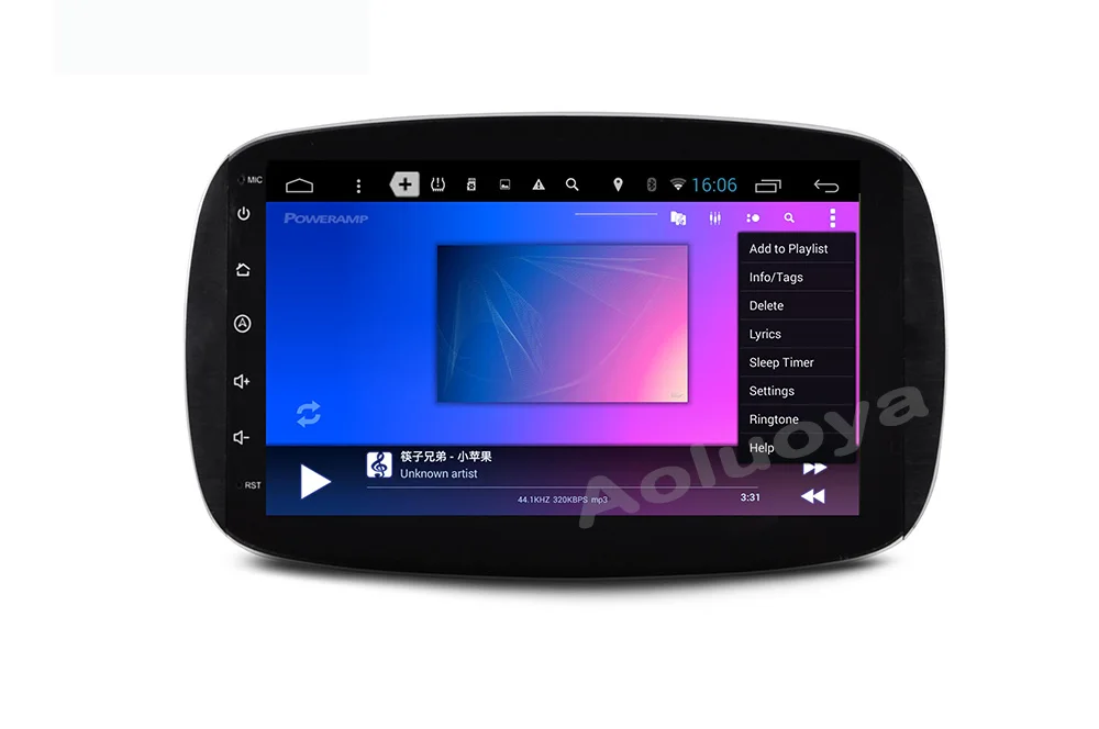 Perfect Aoluoya IPS RAM 2GB+32GB Android 7.1 CAR DVD Player For Mercedes Benz Smart 2016 Radio GPS Navigation multimedia mirror link DAB 1