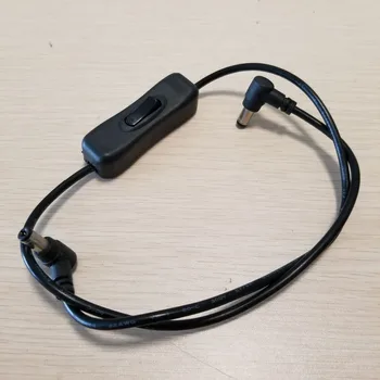 

Wholesale 100pcs/lot 90 Degree Double Bend DC 5.5 to 2.5*2.1mm Universal Power Extension Cable with Power Switch 60cm