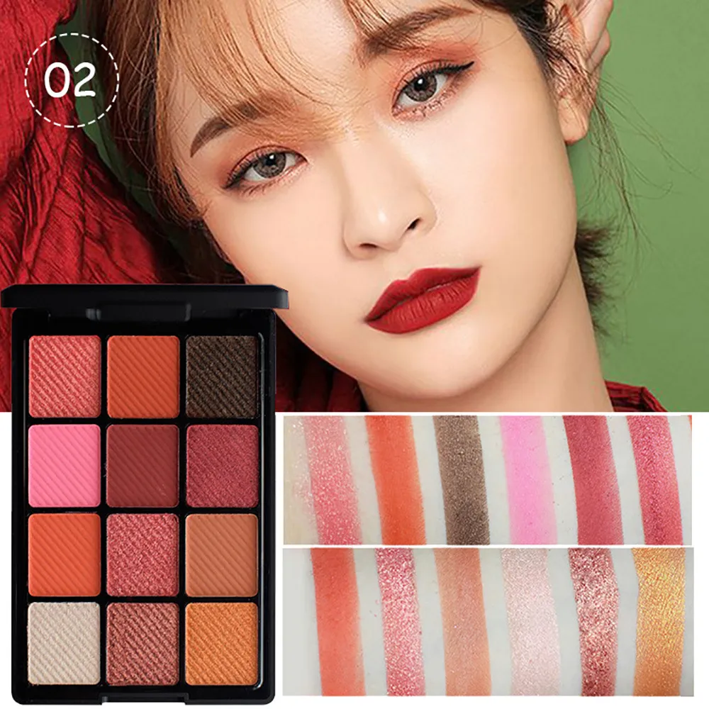 

Glitter Eye Shadow Powder Palette Matte Eyeshadow Cosmetic Women Shimmer Matte Chrome Pigmented Makeup