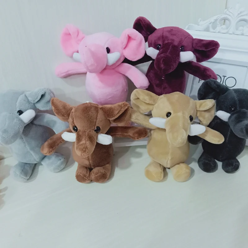 2018 New Quality10cm Elephant Plush Toys Keychain, Soft Animal Figure