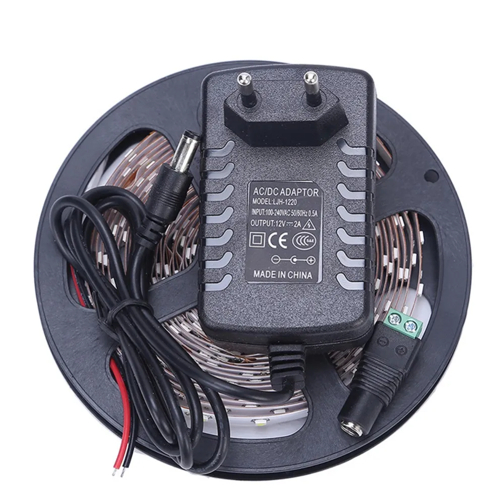 LED-Strip-Light-5M-300-Leds-SMD-3528-Diode-Tape-12V-with-2A-Power-Adapter-Supply
