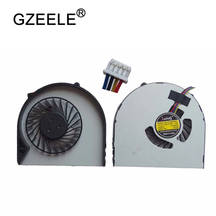 Gzeele new laptop cpu fan تبريد لينوفو b480 B480A B485 b490 M490 M495 E49 b580 b590 V480C V580C دفتر برودة مروحة 4 دبوس
