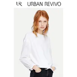 UR 2019 Весна молодежи LadiesSolid изделие с длинными рукавами круглый вырез shirtYV07S4EN2005