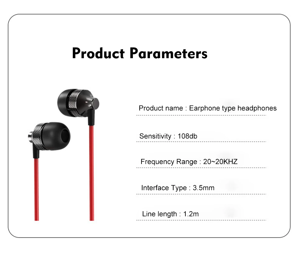 In-Ear Earphone Jack 3.5mm Wired Headphone with Microphone for Phone Computer MP3 Stereo Earbuds Sport Earphones Gaming Headset  (4)