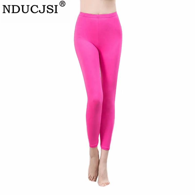 NDUCJSI женские леггинсы с высокой талией обтягивающие узкие брюки ярких цветов летние леггинсы больших размеров женские для фитнеса брюки