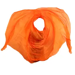 Шелк танец живота вуаль шаль шарф оранжевый сплошной цвет живота для практики в танцах и выступлений шелковые вуали 250/270*114 см