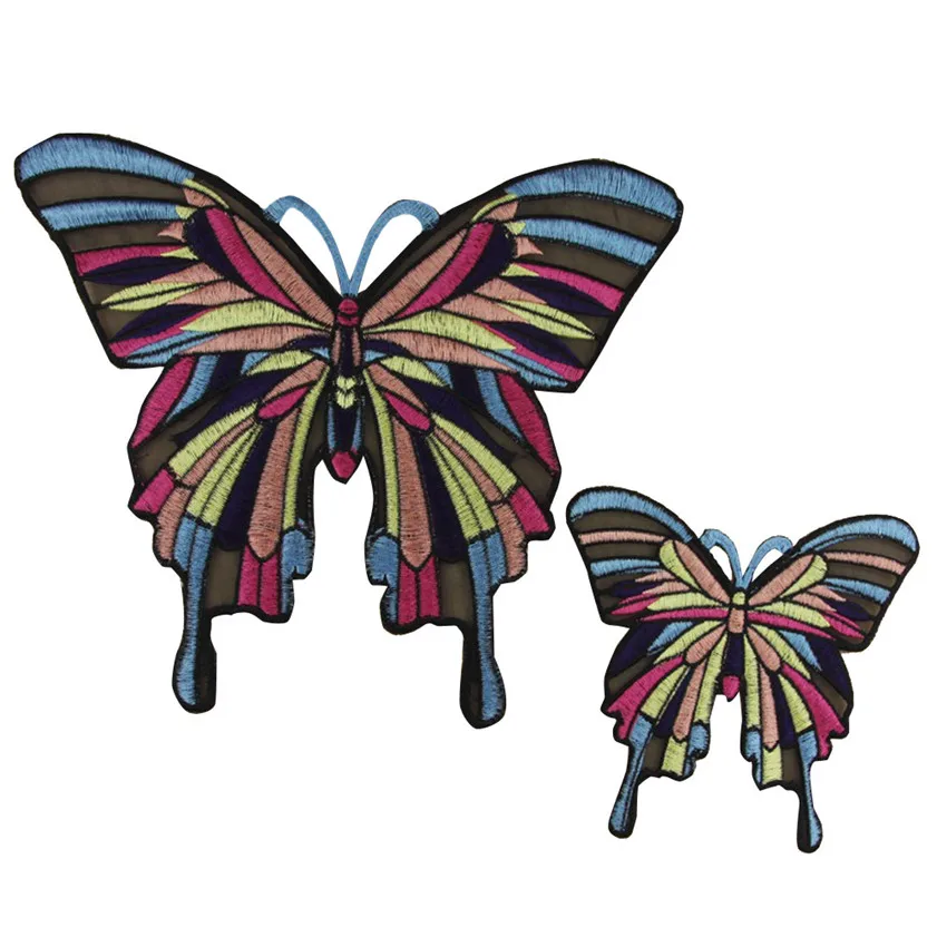 

Zero 2PC New Color Butterfly Collar Sew Patch Applique Badge Embroidered 170412