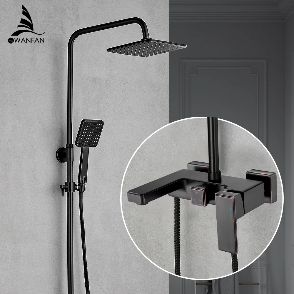 Shower Faucet Brass Orb Wall Mounted Bathtub Faucet Rain Shower