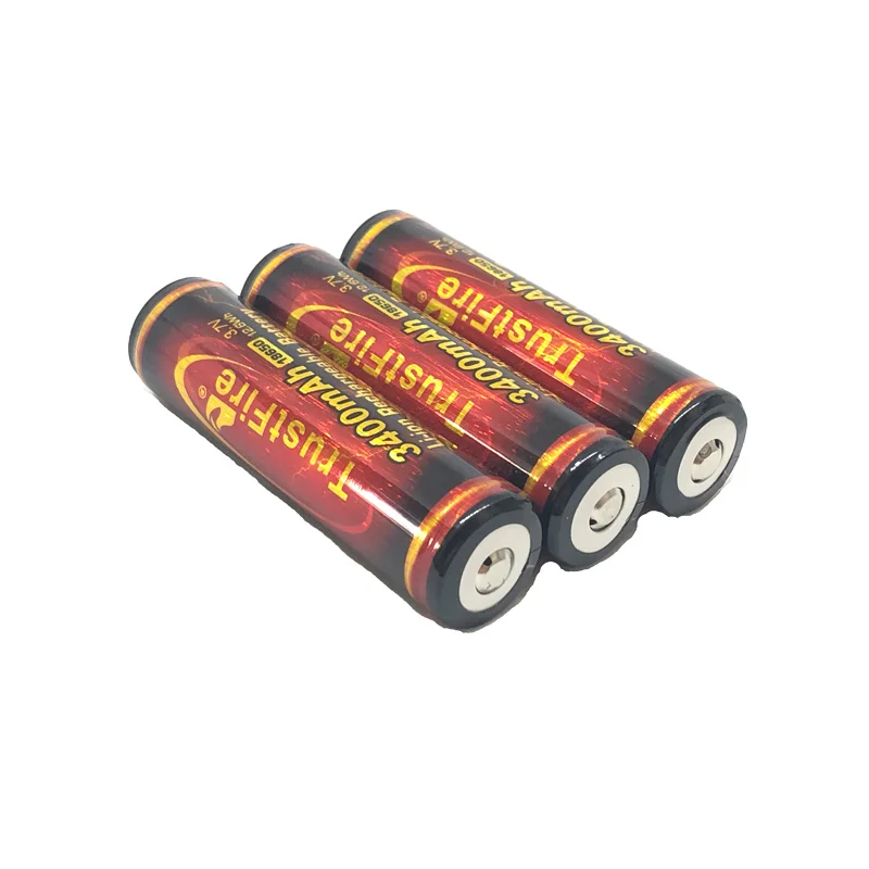 5pcs/lot TrustFire 18650 3.7V 12.6Wh 3400mAh Rechargeable Lithium Battery with PCB Protection For LED Flashlights Headlamps 5pcs/lot TrustFire 18650 3.7V 12.6Wh 3400mAh Rechargeable Lithium Battery with PCB Protection For LED Flashlights Headlamps