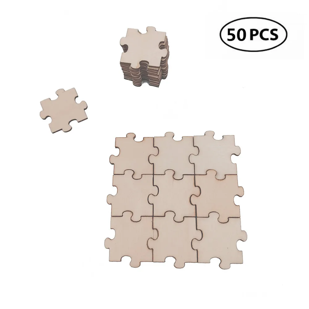 wooden puzzle pieces for crafts