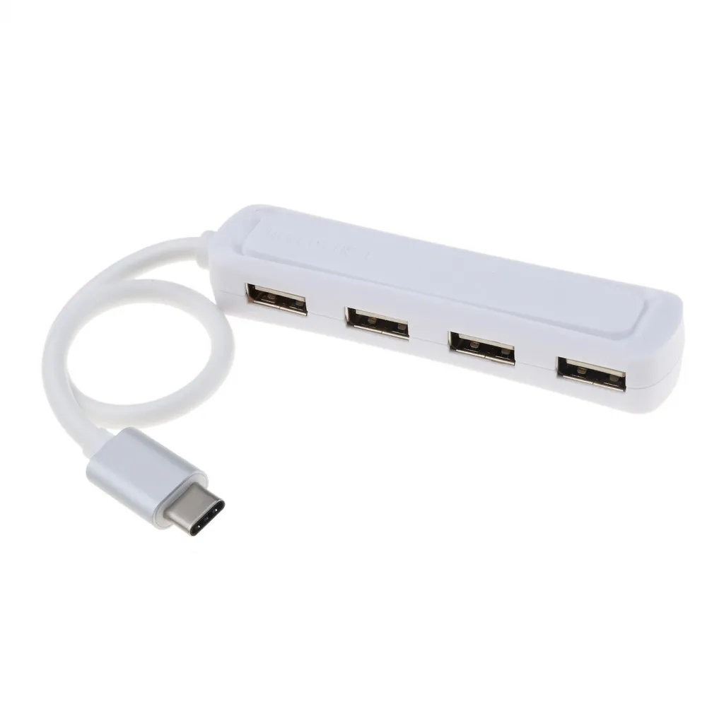 Адаптер разветвитель Kebidu Type c на USB 2 0 с 4 портами для ПК ноутбуков настольных Macbook