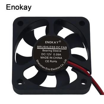 

1pc Enokay Hot 50mmx50mmx10mm 5010 DC 12V 24V 2Pin Brushless Cooling Fan with Grille