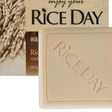 Корейское рисовое мыло, увлажняющее Отбеливающее масло рисовых отрубей, Молочное мыло для ванны, Отбеливающее мыло, очищающее средство для лица, уход за кожей, 100 г, новинка