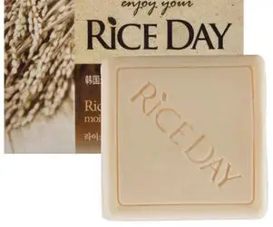 

Korea Rice Soap Moisturizing Whiten Rice bran oil soap Milk Bath Whitening Soap Facial Cleanser Skin Care 100g New