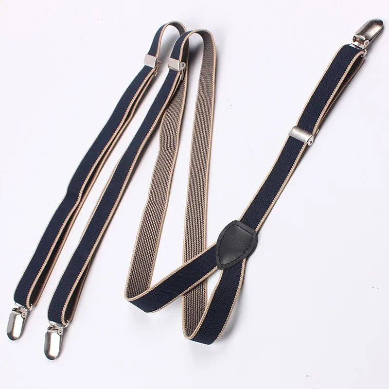 Men-s-Navy-Blue-Striped-Suspenders-3-Clips-Strap-Suspenders-Unisex-Leather-2cm-Elastic-Belt-Adjustable