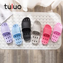 TULUO masculina Для мужчин Домашняя Нескользящая Ванная комната Тапочки для душа wo Для мужчин пары Крытый шлепанцы Dusche Пляжная Летняя обувь Badeschuhe masculino
