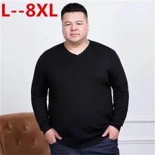10XL 8XL 6XL 5XL 4XL мужской модный свитер смешанных цветов мужской свободный свитер с v-образным вырезом и длинными рукавами