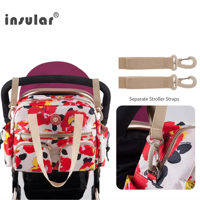 

Insular New Style Printed Baby Diaper Bag Premium Quality Mommy Bag Nappy Bag Women Tote Diaper Bags