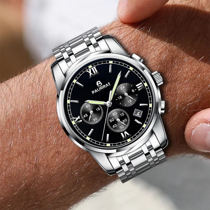 

Luxury Brand Watch Men's Sports Quartz Multi-function Luminous Chronograph Waterproof Men's Watch Relogio Masculino