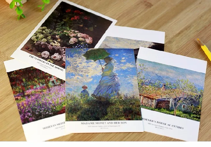 30 листов/лот масляные открытки с живописью Клода Мона поздравительные открытки Клода Мона модный подарок