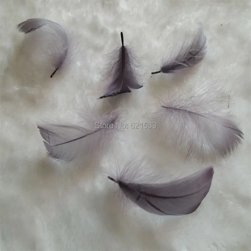 

Wholesale! 500Pcs/Lot 4-6CM Dark Gray Goose Feathers for Wedding,Hat,Hair accessories free shipping