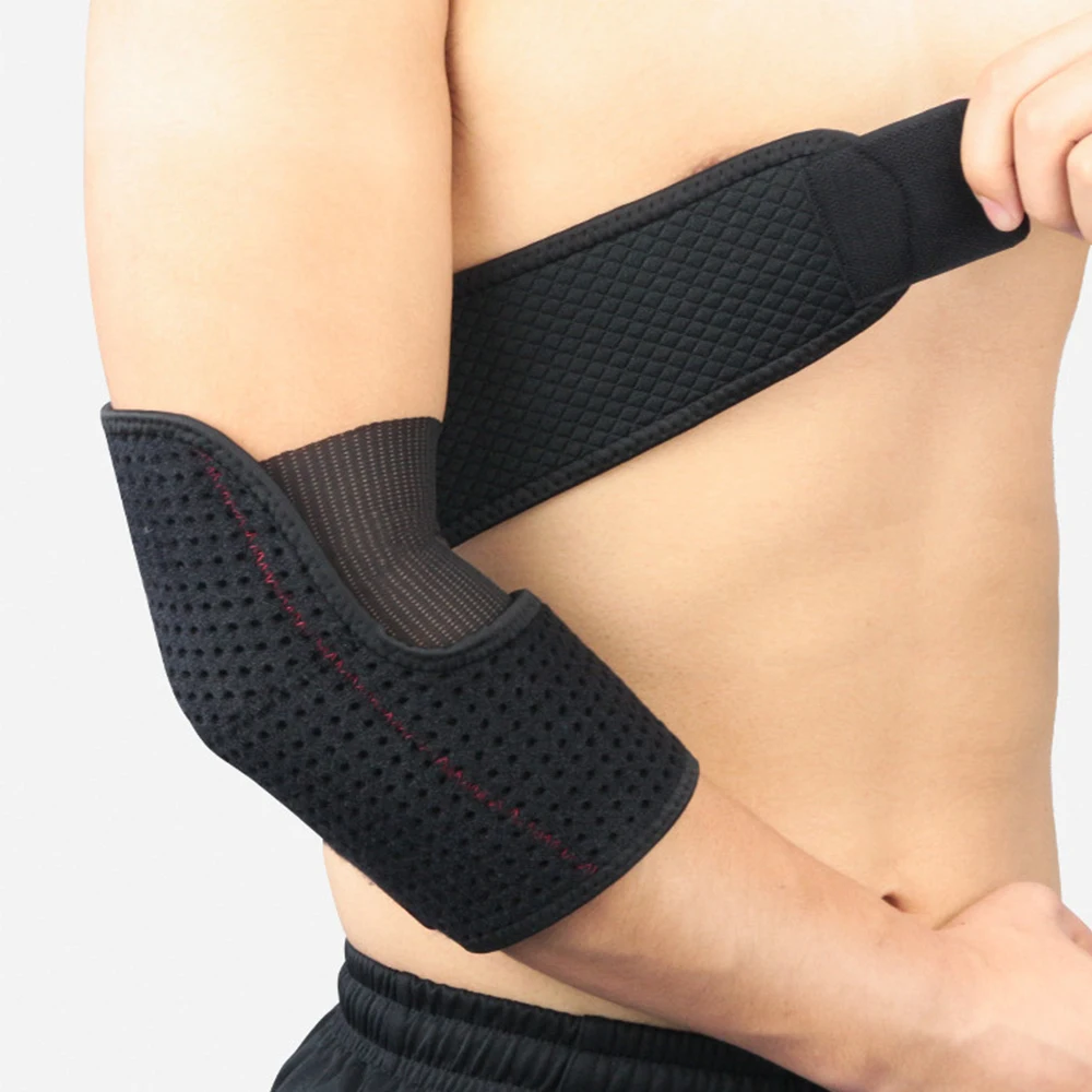 

1PCS Sports Elbow Bandage Breathable Elbow Pads Basketball Volleyball Gym Adjustable Sports Safety Arm Sleeve Pads