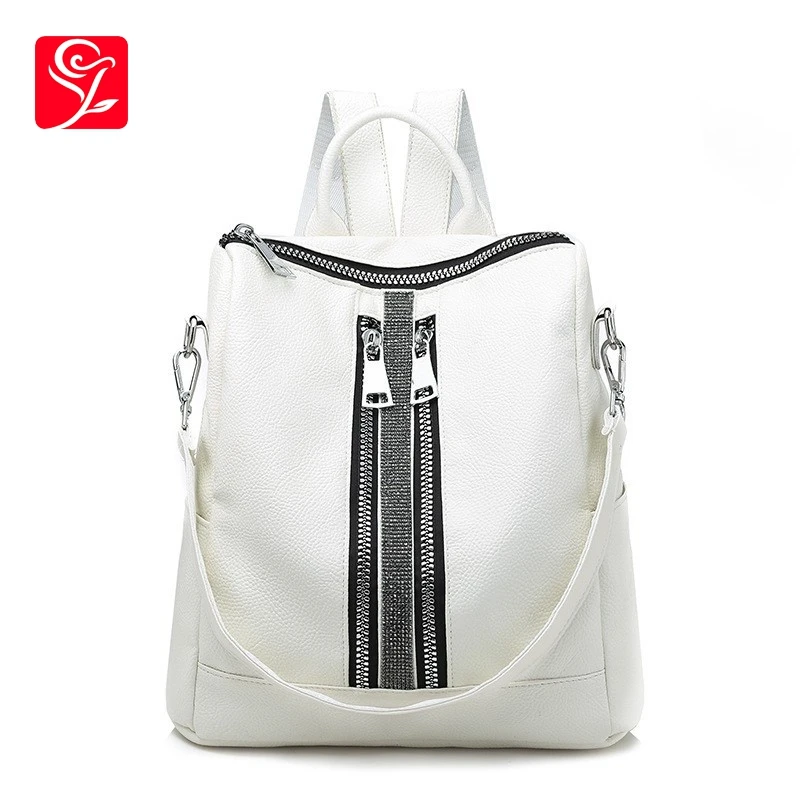

ACEUS New Multifunction Backpack Women Leather Backpack Large Cool Schoolbags For Girls Fashion Female Bagpack Sac A Dosmochila