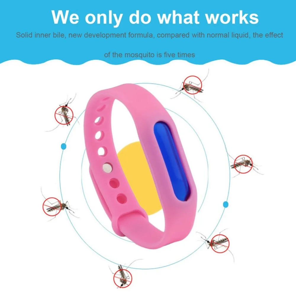 Модные летние комаров браслет против комаров группа эффективное москитная убийца силиконовые браслеты для детей Новинка; Лидер продаж