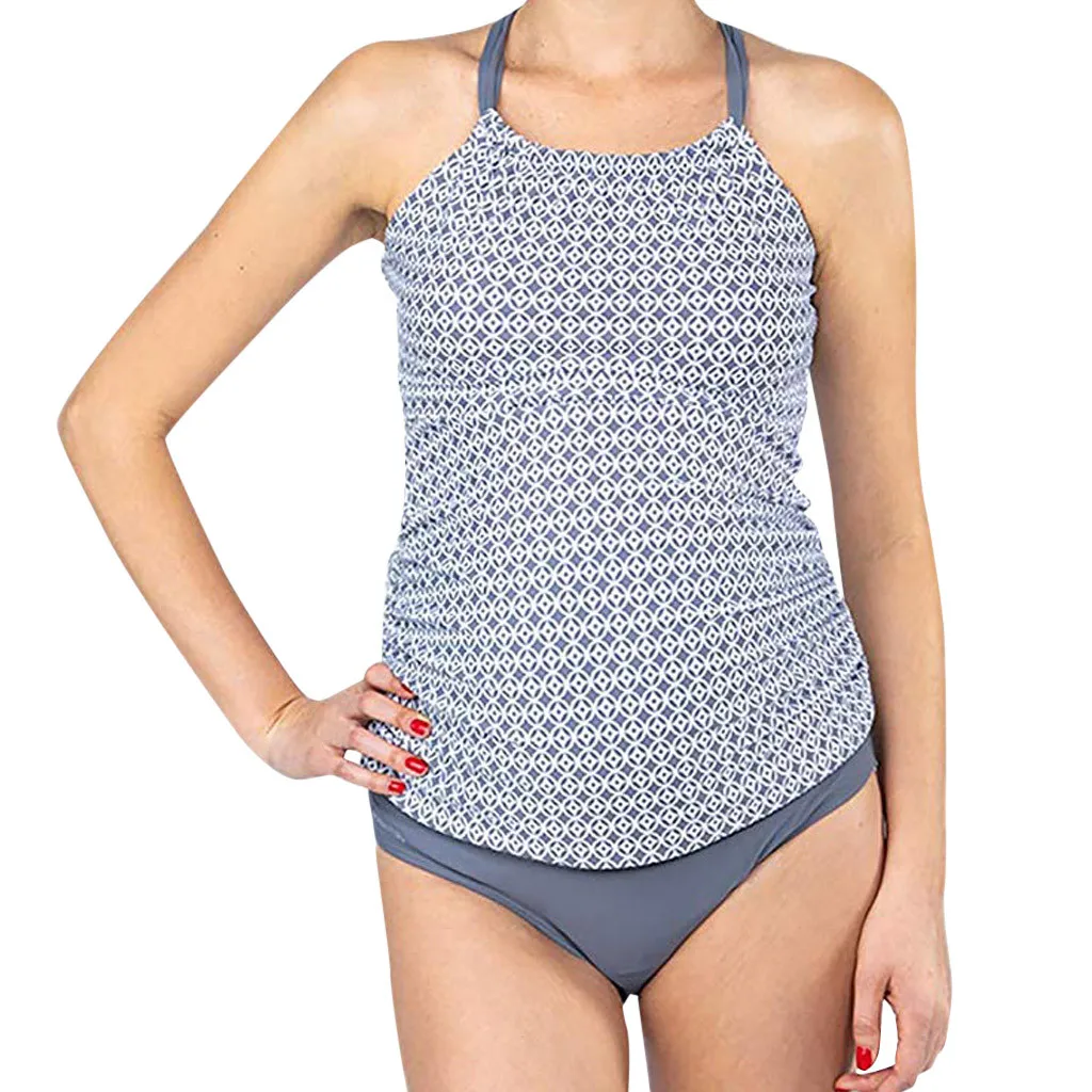 Для беременных танкини Для женщин полосой печати бикини купальник пляжная одежда костюм для беременных Беременная женщина летом для плавания