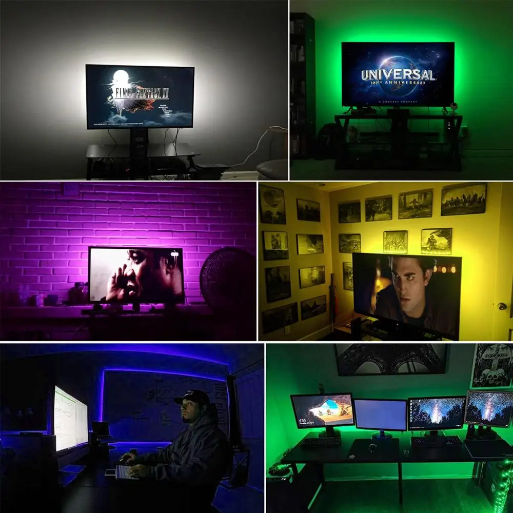 Ambilight USB Светодиодная лента SMD5050 гибкий rgb СВЕТОДИОД световая лента 5 в неоновая лампа сменный цвет домашний Телевизор подсветка лампы led неон el провод