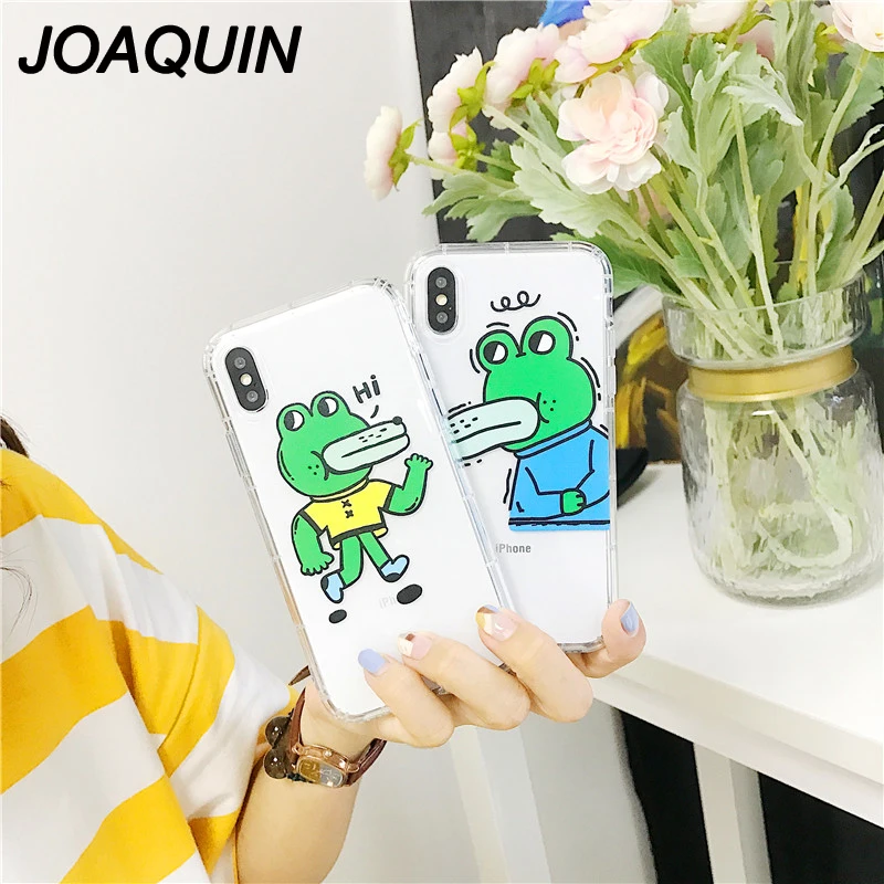 Cartoon Animal Phone Case For iphone 6 7 X 8 Cute Couple Crocodile Back Soft TPU Cover Cases 6s Plus |