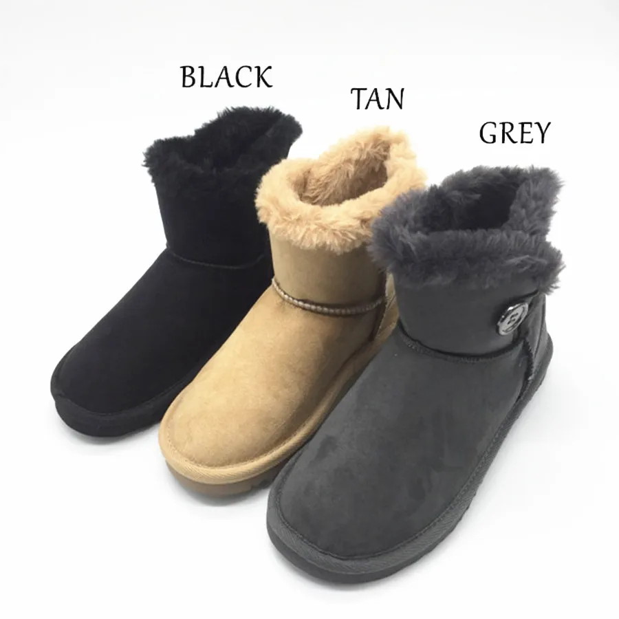 

GIRLS WINTER HOME BOOTS EU36-40 US 6-10 ANTI-SLIP INDOOR TEENAGERS SUEDE VELVET FUR BOOT MID-CALF SHOES FOR GIRL LADY