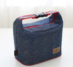 Корейский сумки малыш Bento Box изоляции сумка джинсовая обед сумки изоляцией пакет для пикника Еда аксессуары поставок