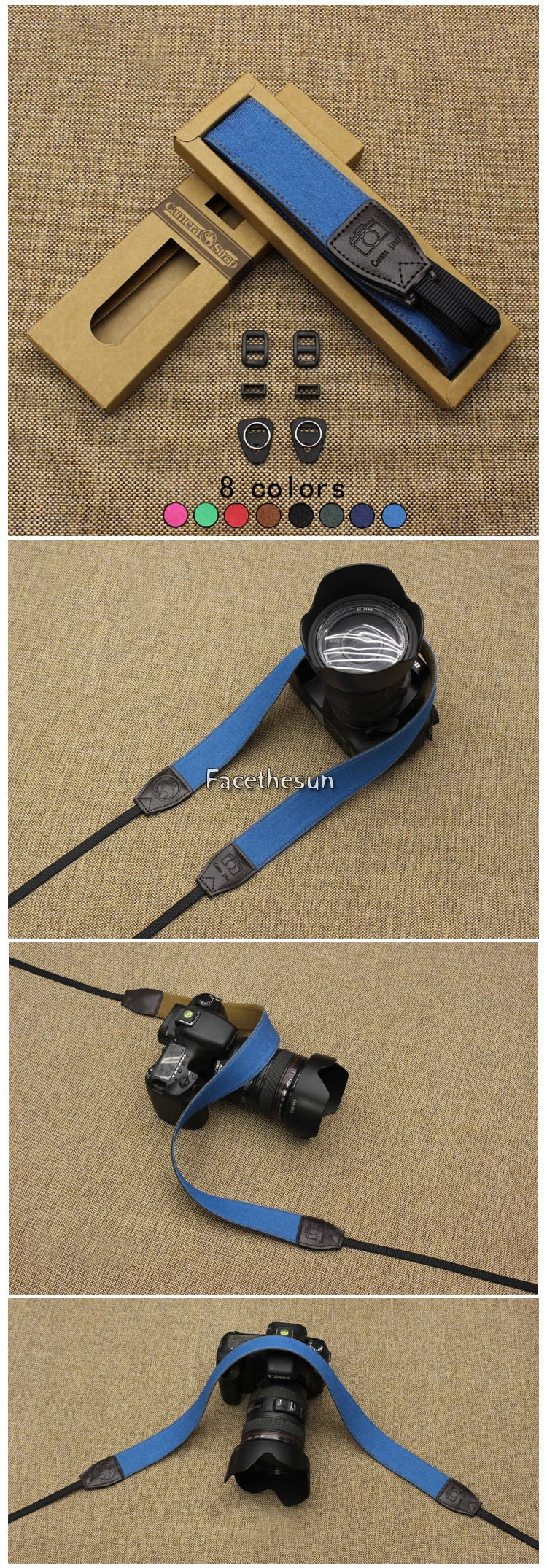 Vintage canvas camera strap belt ST-7