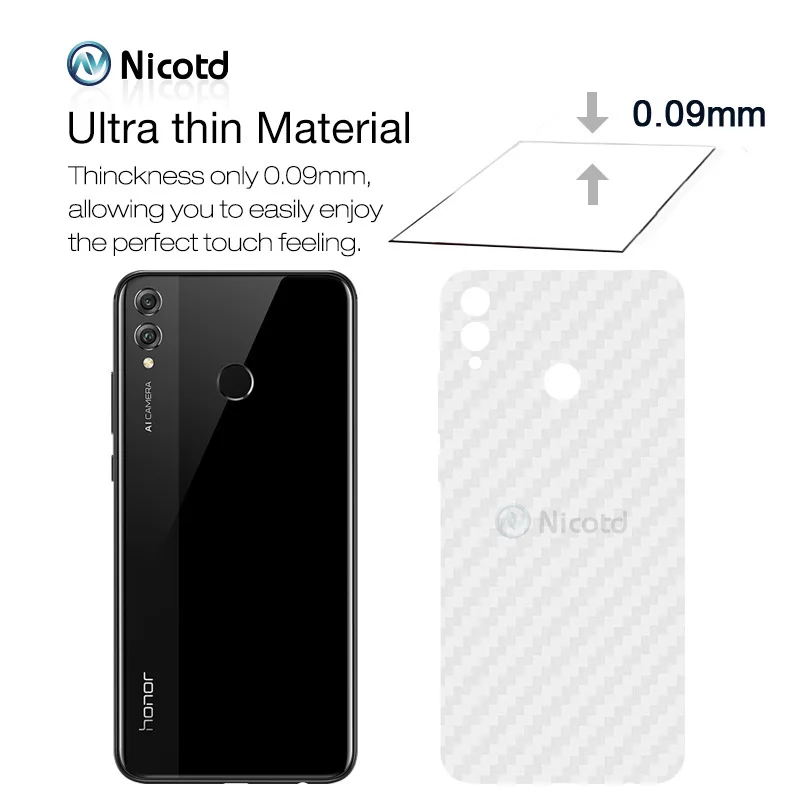 Задняя крышка из углеродного волокна для Huawei Honor 8X 7X 6X 3D Защитная пленка Nova 3i с